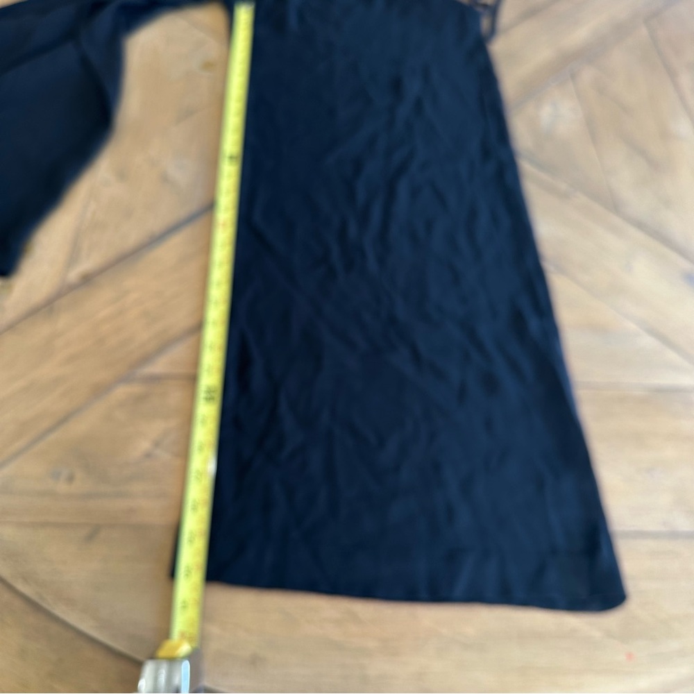 Eileen Fisher Pure Silk Georgette Crepe Wide Leg Wrap Black Skirt Pants Luxury S - Picture 9 of 11